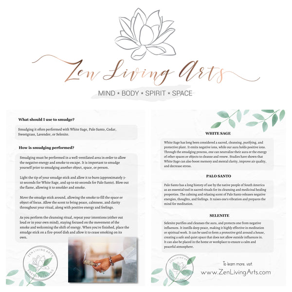 Cinnamon, White Sage, & Palo Santo. Premium Smudging Sticks. Energy Cleansing Bundle.