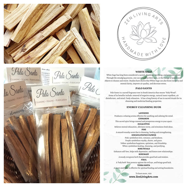 Palo Santo Incense Sticks. Premium Smudging Sticks. Holy Wood. Energy Cleansing Bundle.