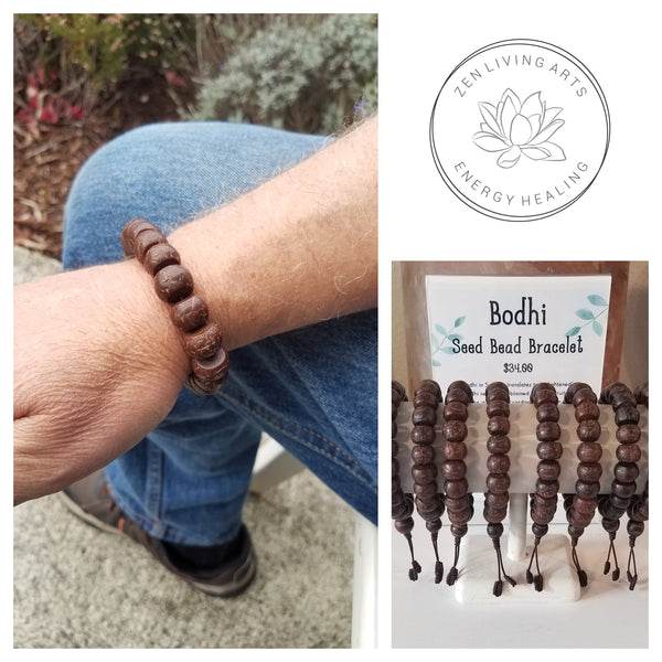 ENLIGHTENMENT. Bodhi Seed Bead Bracelet. Adjustable Wood Bracelet. Buddha Bracelet. Mindfulness & Meditation.