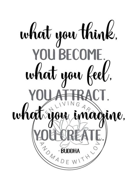 BUDDHA QUOTE. Art Print. Inspirational Greeting Card & Envelope. Size 5x7.