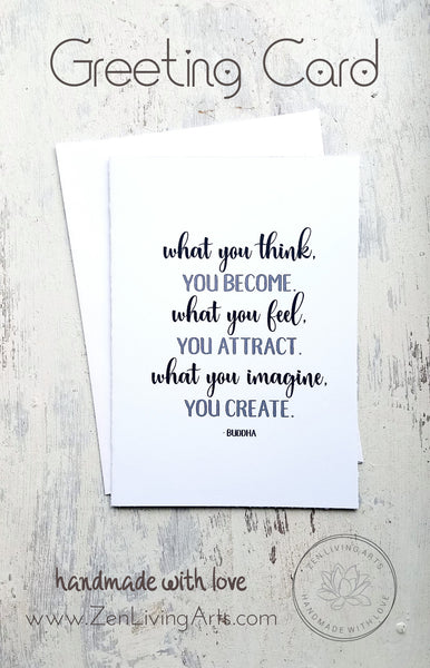 BUDDHA QUOTE. Art Print. Inspirational Greeting Card & Envelope. Size 5x7.